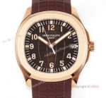 AAA Replica Patek Philippe Aquanaut Rose Gold Chocolate Dial Brown Rubber Strap Men Watch (1)_th.jpg